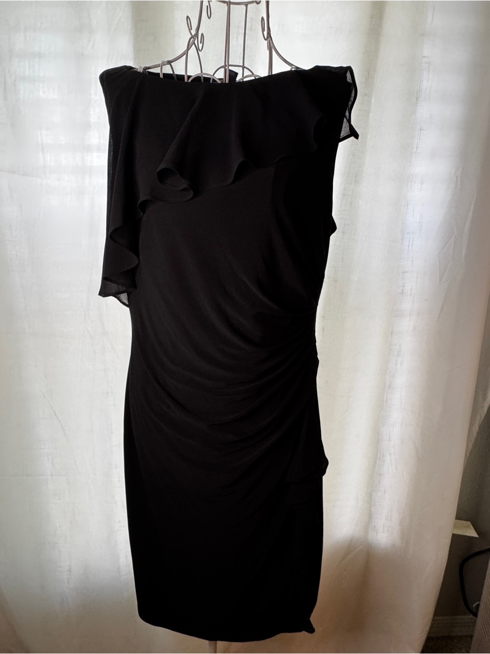 American Living Ruffle Ruched Midi Dress